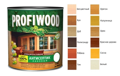 Антисептик лаковый PROFIWOOD алкидный 2,4 кг.