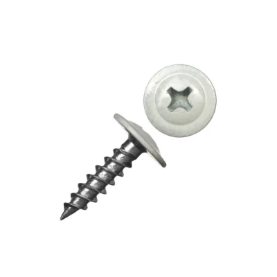 Саморез с прессшайбой, острый, RAL9003(белый)