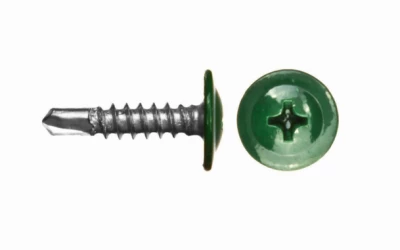 Саморез с прессшайбой, сверло, RAL6005(зел. мох)