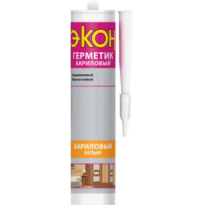 Герметик акриловый универсальный морозостойкий "ЭКОН" 450мл