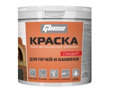 Краска для печей и каминов акриловая Gloss