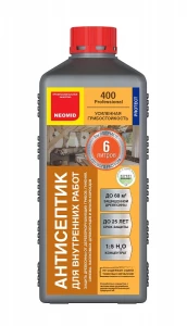 Неомид 400 деревозащитный состав для внутренних работ концентрат 1:5