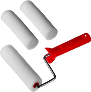 Валик малярный в наборе, MIRAX ПОРОЛОН, 3 шубки+ручка