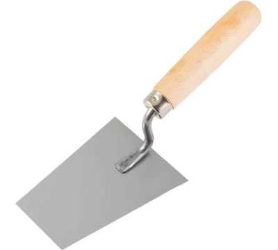 Штукатурный мастерок из нержавеющей стали с рукояткой из бука, Трапеция