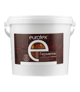 Герметик шовный для дерева Eurotex "Калужница" (фасовки 0,6 и 3 кг)